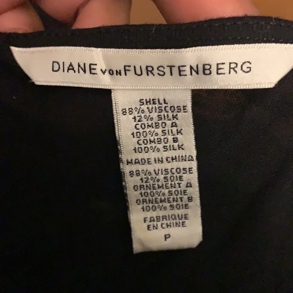 DVF tiered frayed dress size P